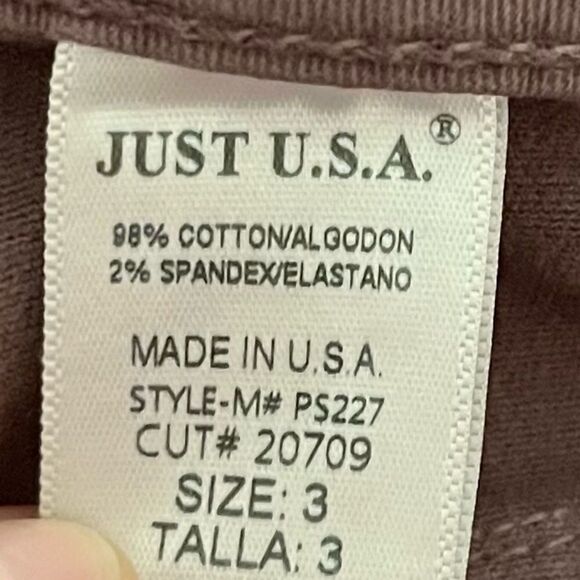𝅺JUST USA Jeggings in Mauve Size 3 - Picture 4 of 4